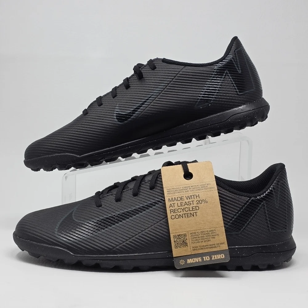 Nike Vapor 16 Club TF Men's Size 6.5 Black Deep Jungle Soccer Indoor Cleats NEW